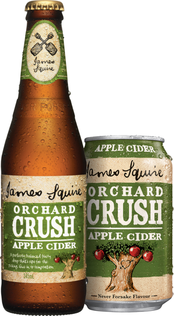 James Squire Orchard Crush Bottle and Can lockup